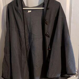 Women's Dark Grey Toggle Cloak